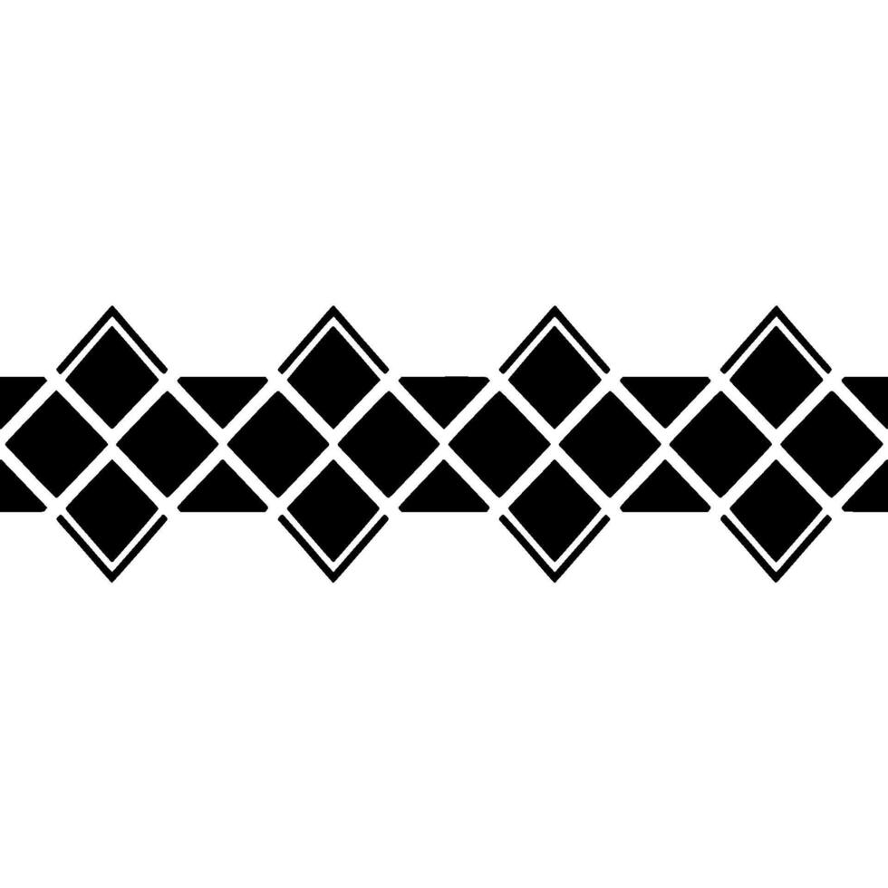 Geometric Diamond Border, Minimalist - Abstract vector