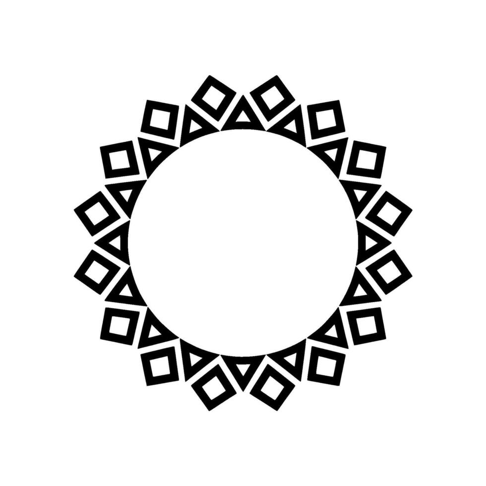 Geometric Circle Frame, Minimalist , Abstract Pattern, Outline vector