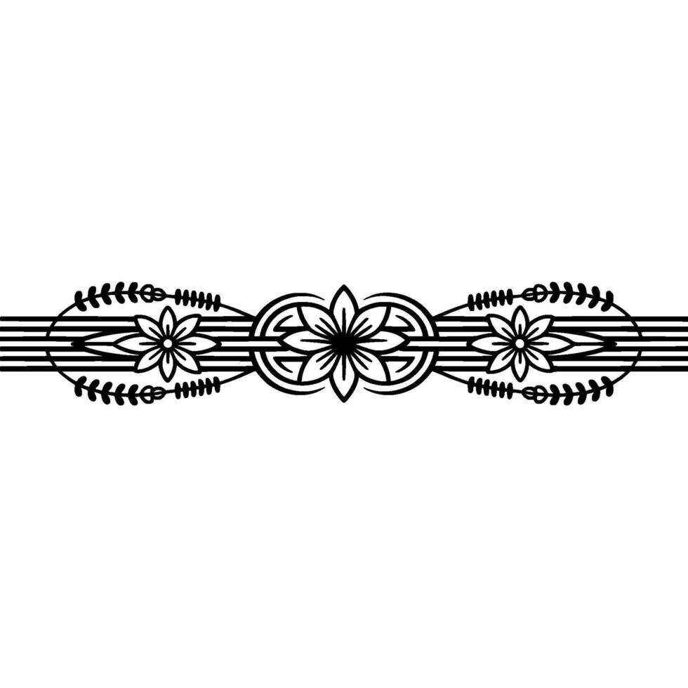 Intricate Floral Border, Celtic , Decorative Element vector