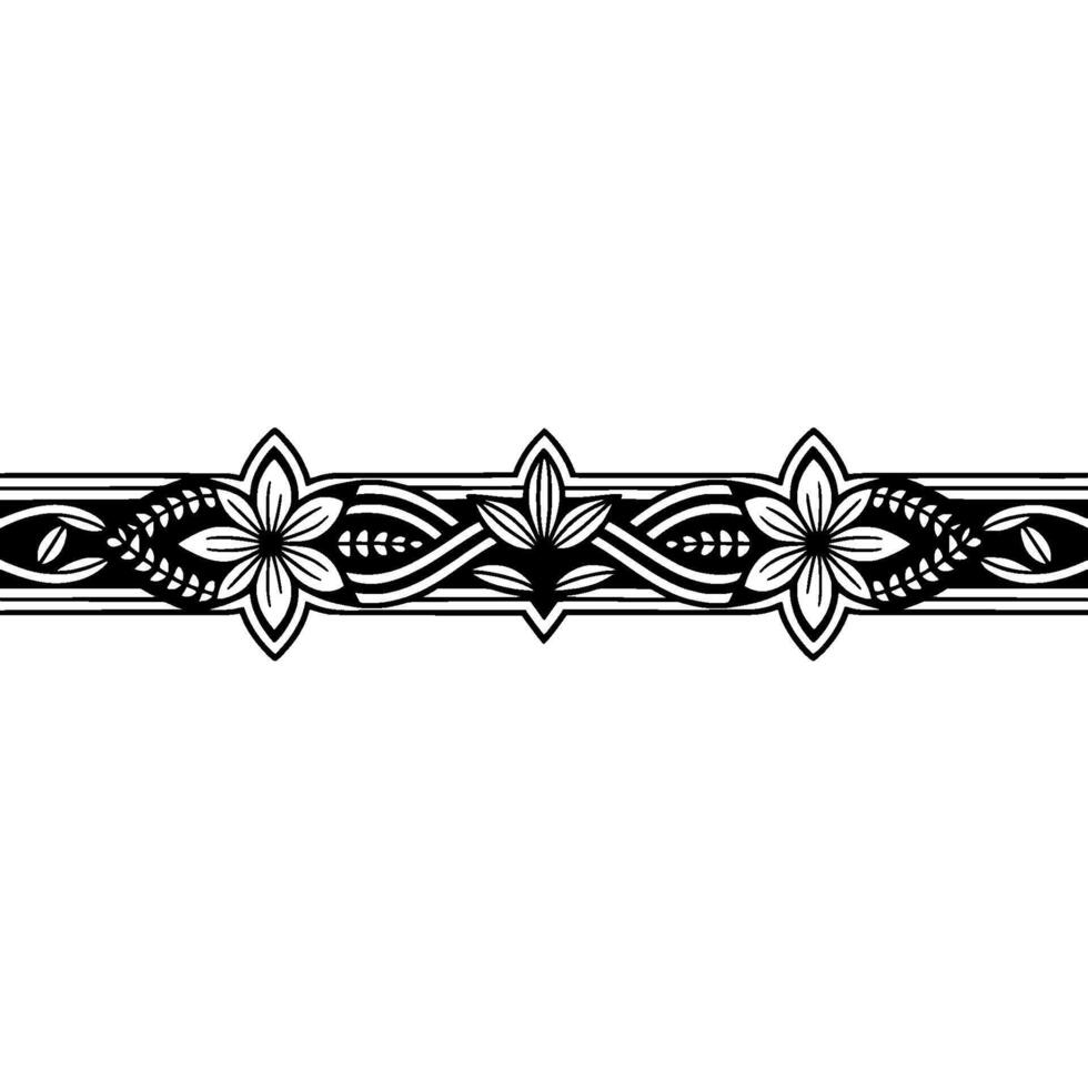 Intricate Floral Border, Vintage , Elegant Ornamentation, Botanical vector