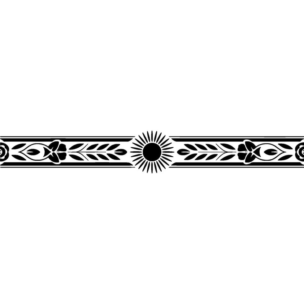 Elegant Black Ornamental Border, Vintage Style vector