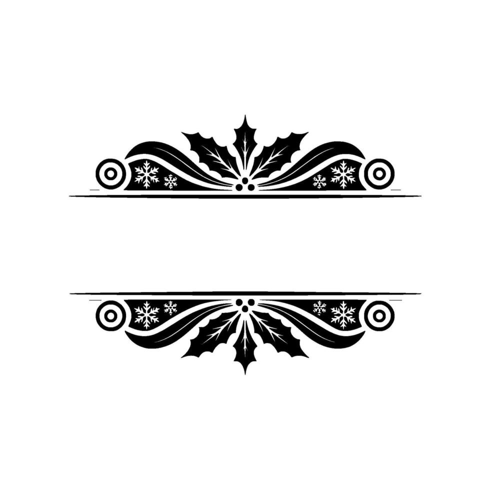 Elegant Winter Border, Decorative Element, Vintage Style vector