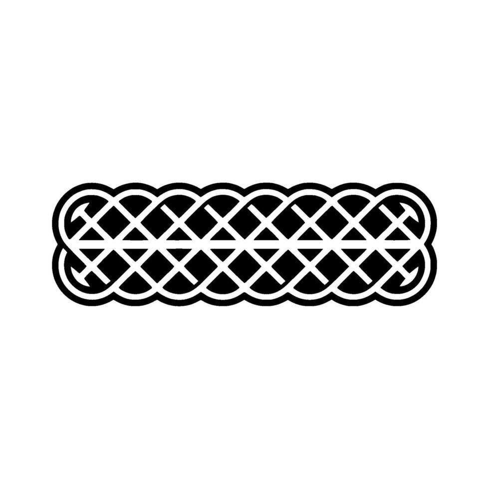 Intricate Celtic Knot Border, Minimalist, Geometric vector
