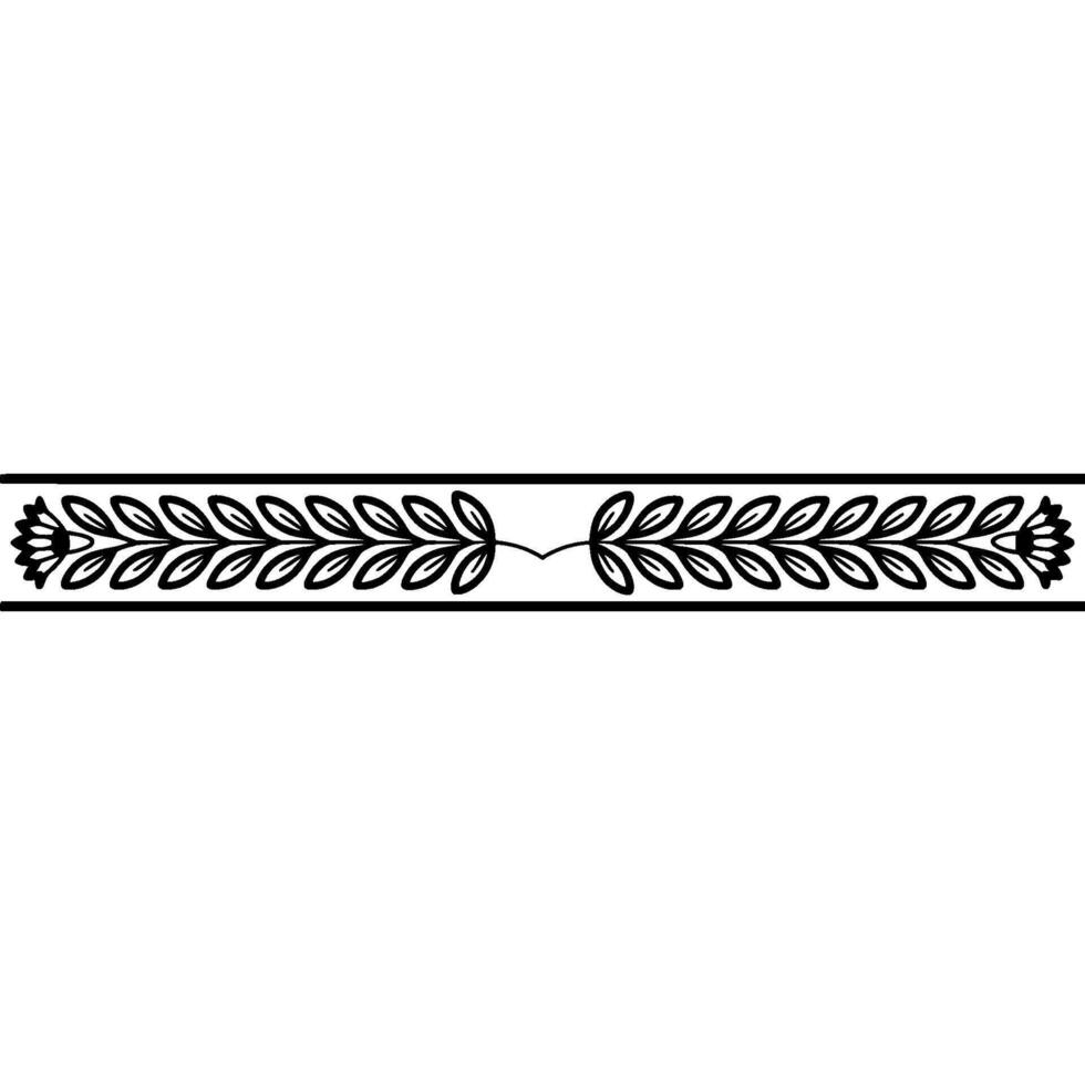 Elegant Laurel Branch Border Vintage Element vector