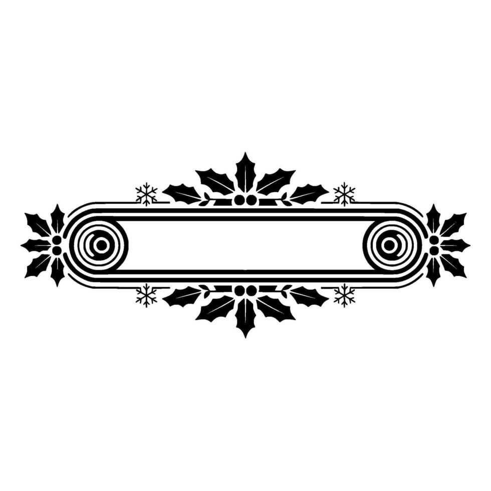 Elegant Victorian Ornament Border, Festive Element vector