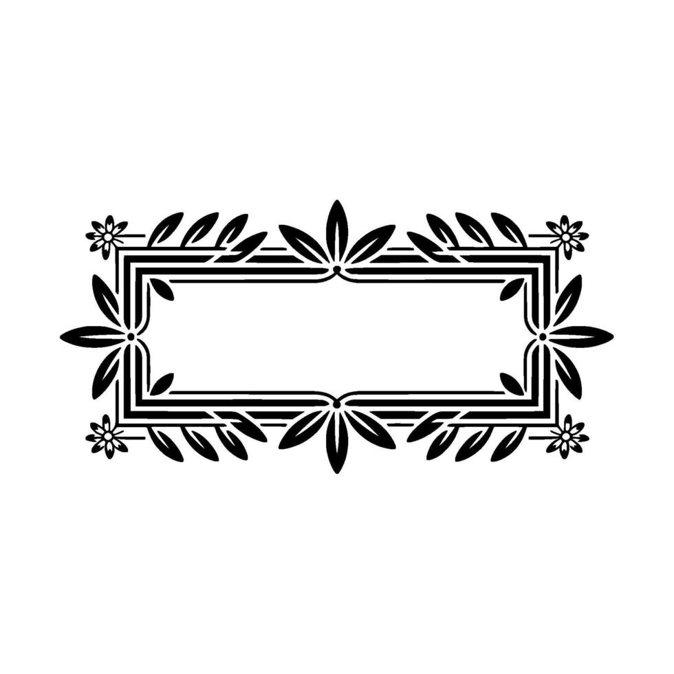 Elegant Botanical Frame, Vintage Element - Pattern vector