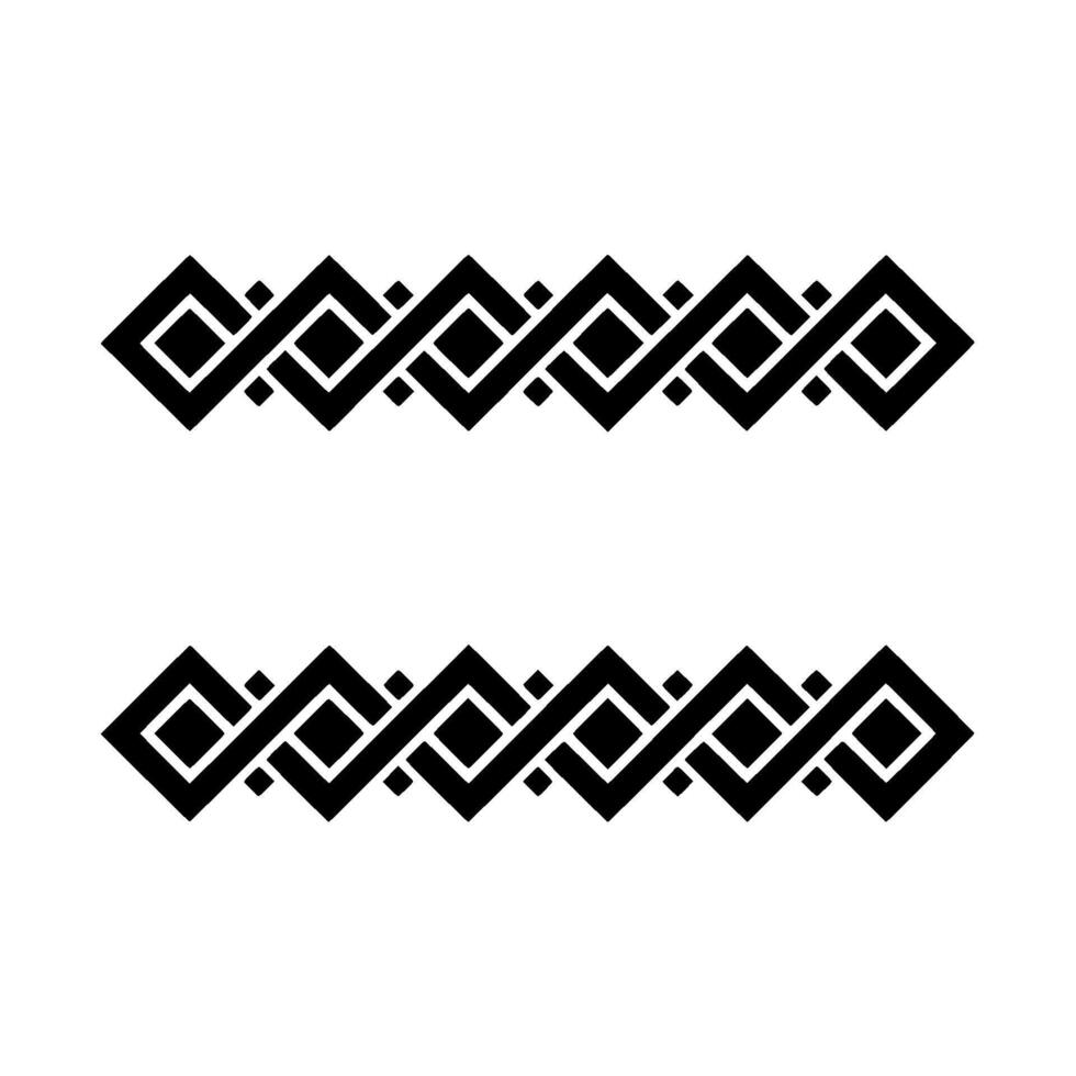 Geometric Tribal Border, Stylized Diamond Pattern vector