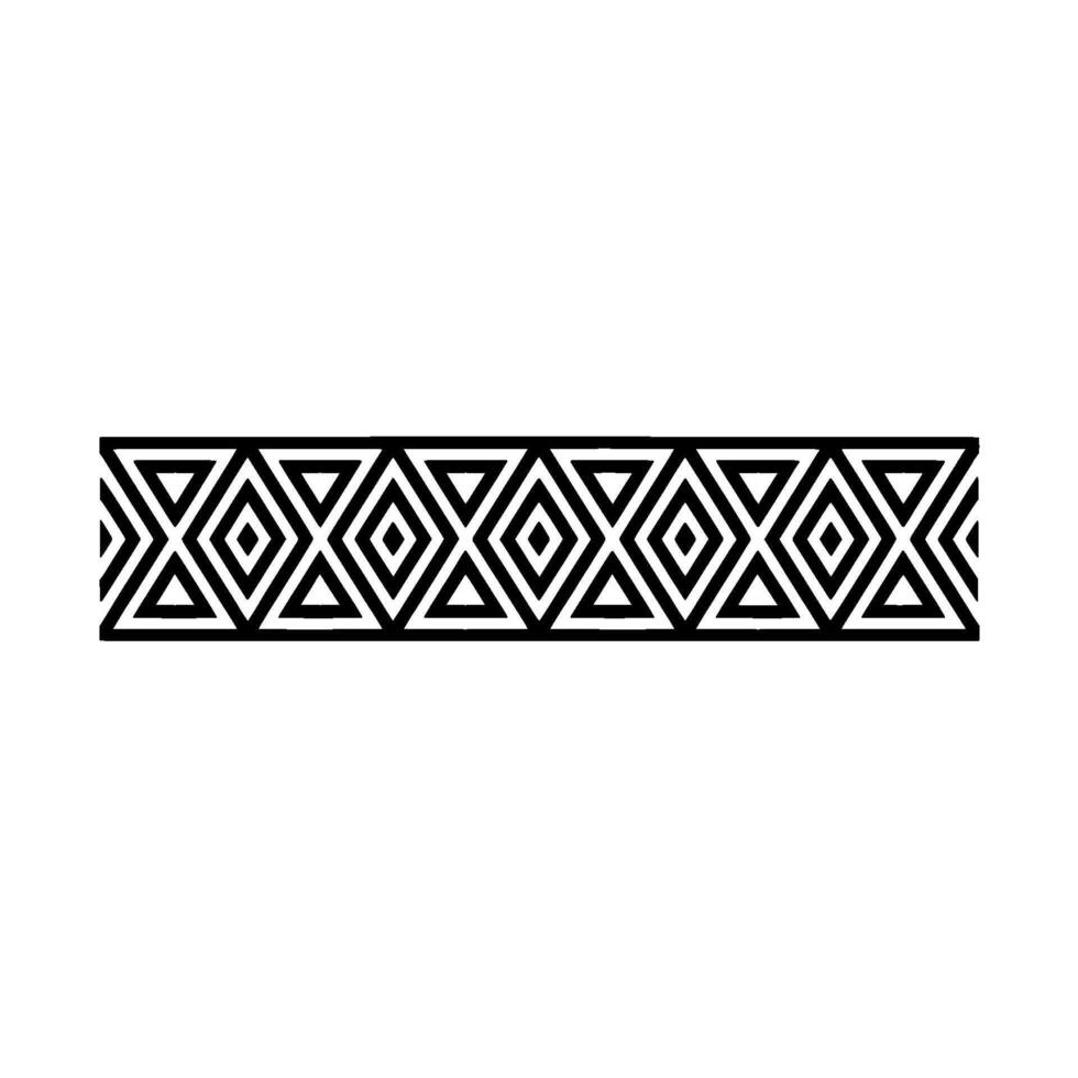 Geometric Deco Border, Minimalist Pattern - Illustration vector
