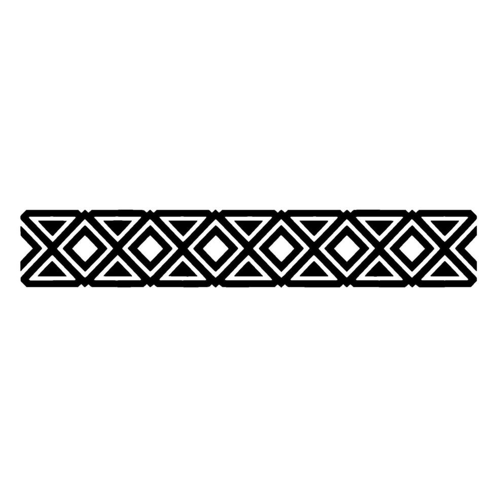 Geometric Deco Border, Minimalist Pattern, Ornament vector