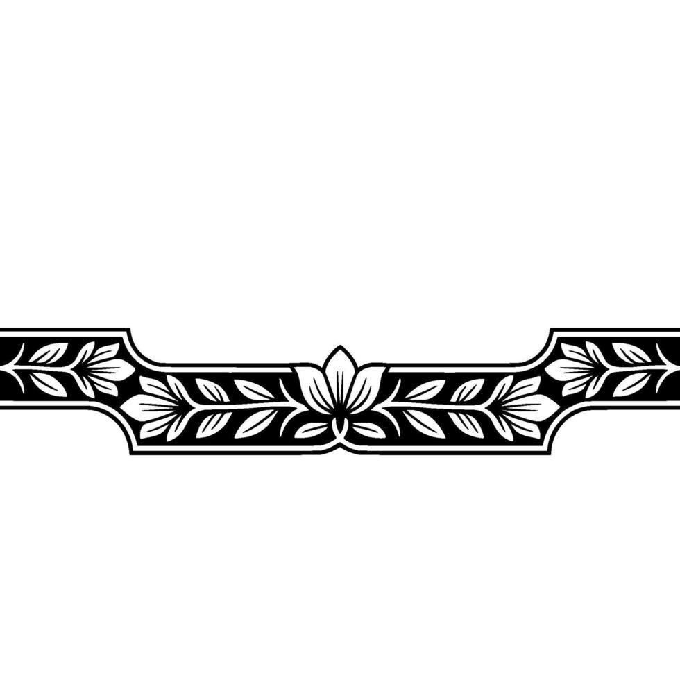 Elegant Floral Divider, Vintage Element, Border vector