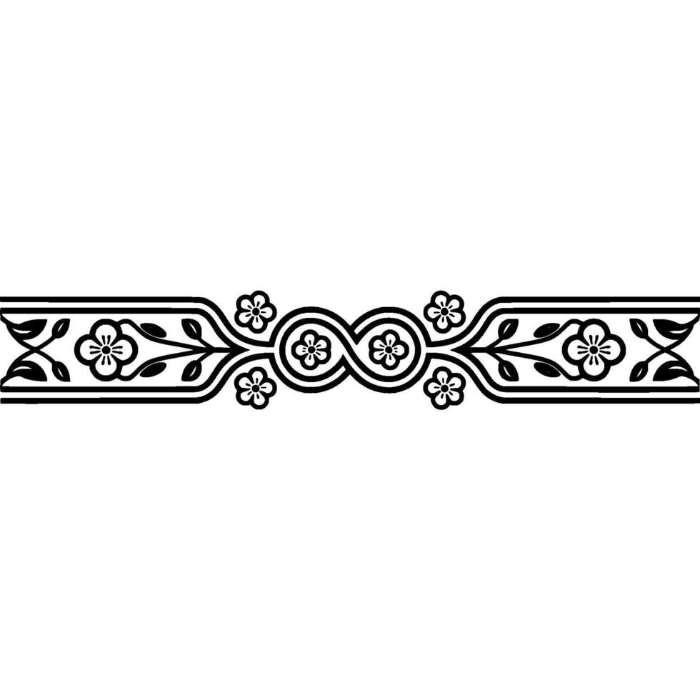 Elegant Floral Border, Vintage , Decorative Element, alternate version 120 vector