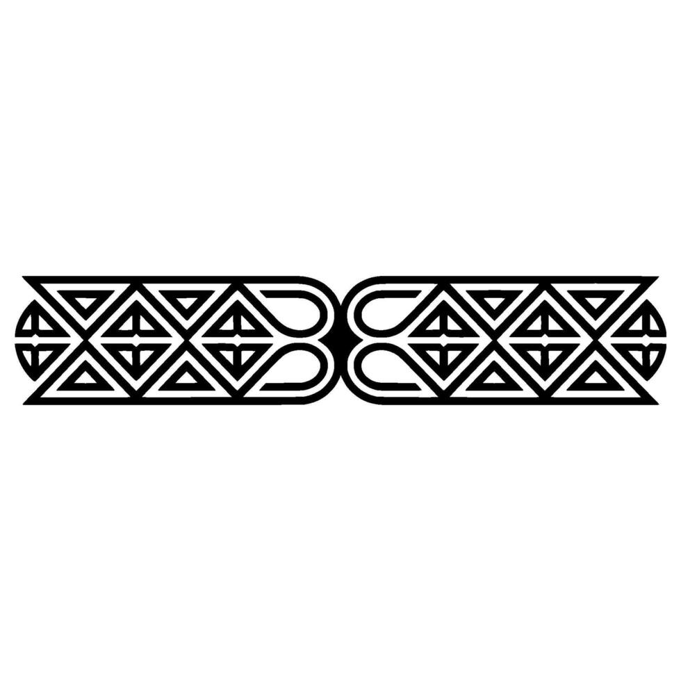 Geometric Tribal Border, Art Deco Inspired, Symmetry vector