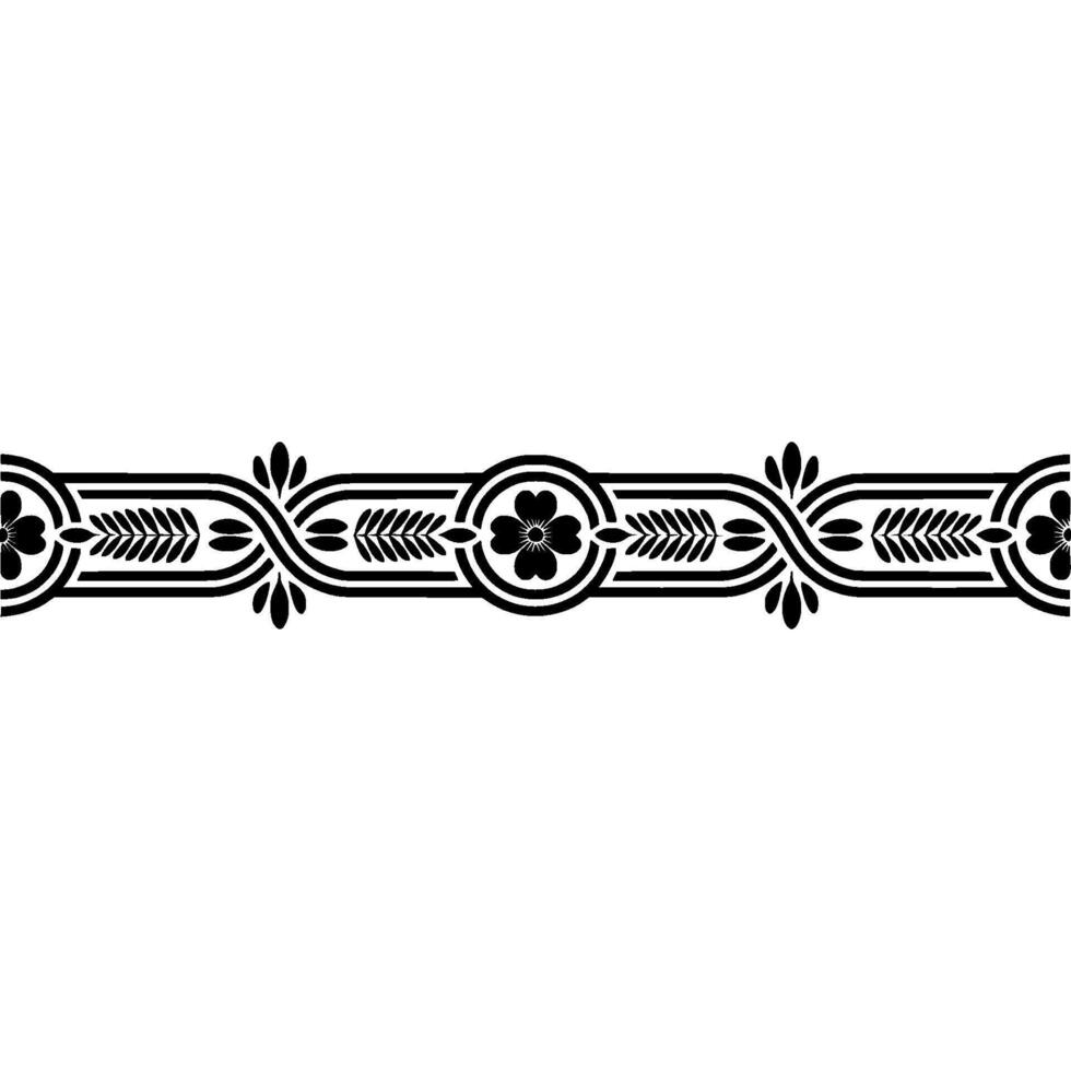 Elegant Floral Border, Vintage , Decorative Element, alternate version 121 vector