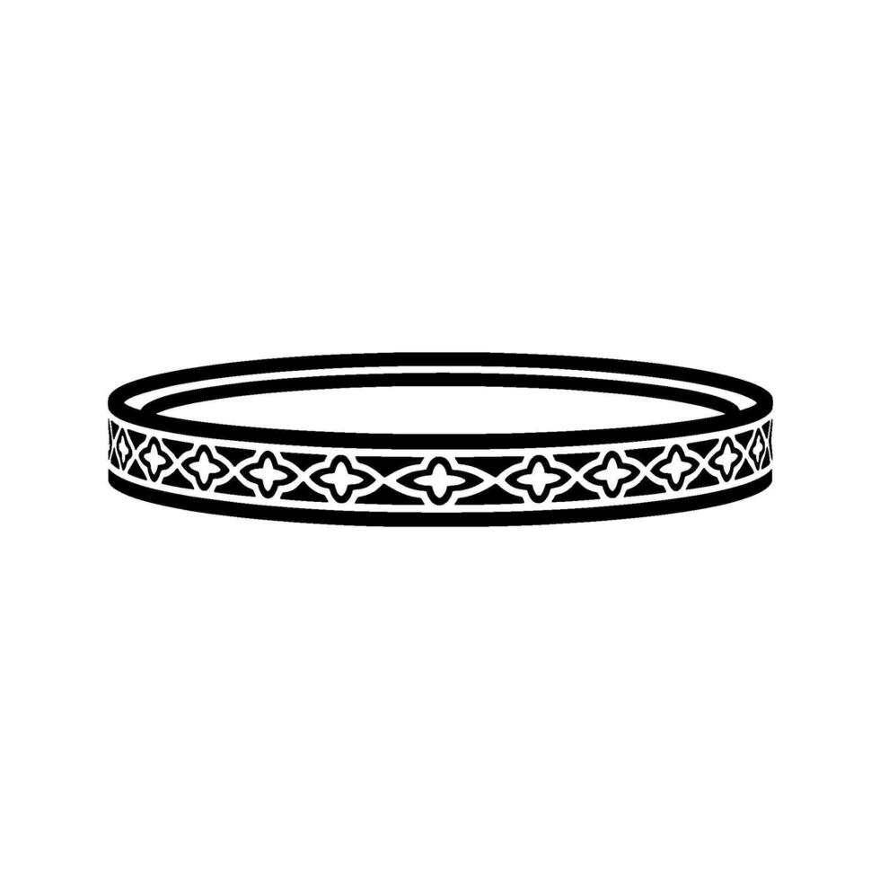 Intricate Celtic Ring Border, Vintage vector