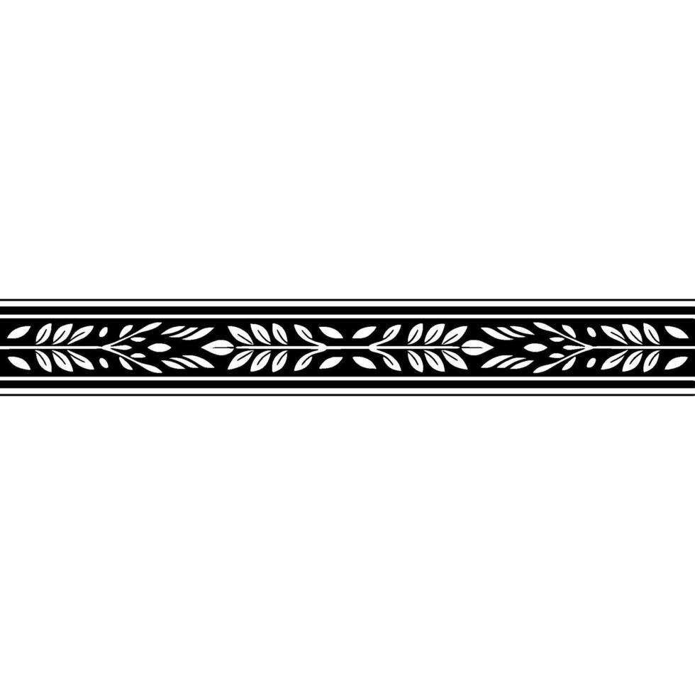 Elegant Laurel Branch Border, Vintage, Ornamental vector