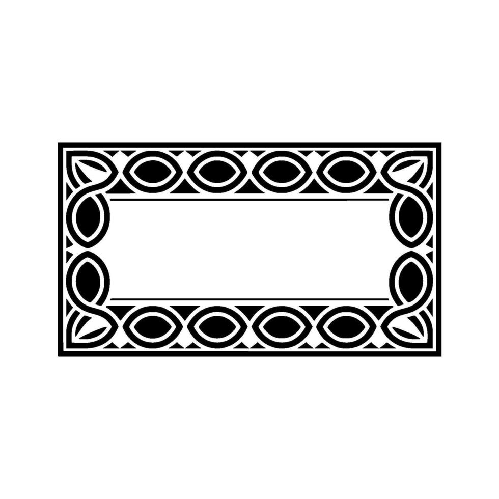 Art Deco Geometric Border, Elegant Element vector