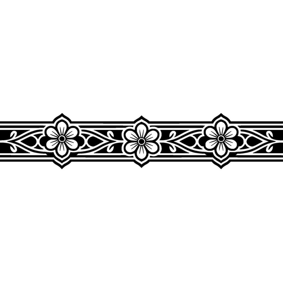 Elegant Floral Border, Vintage , Decorative Element, alternate version 126 vector