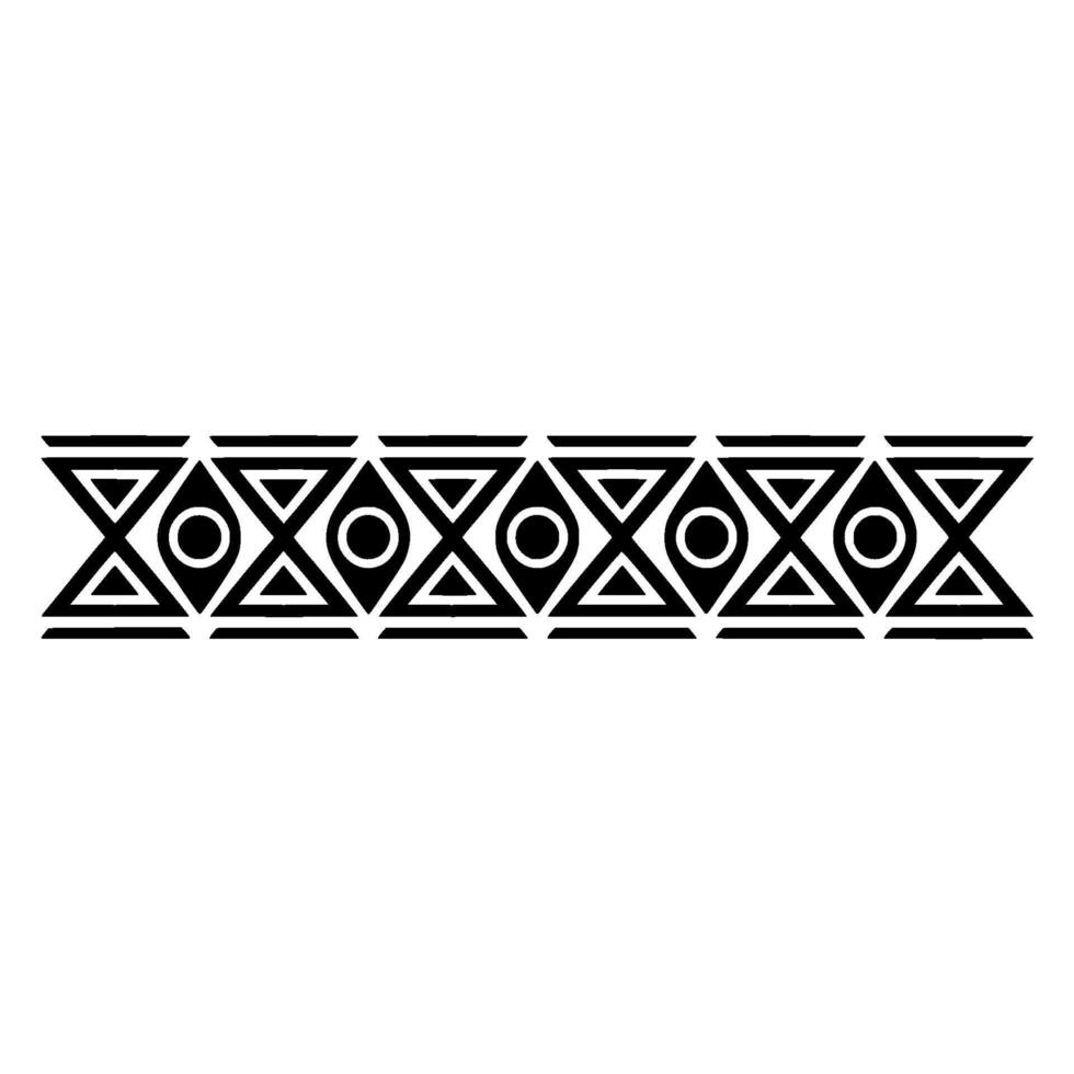 Geometric Tribal Border, Minimalist, alternate version 3 vector