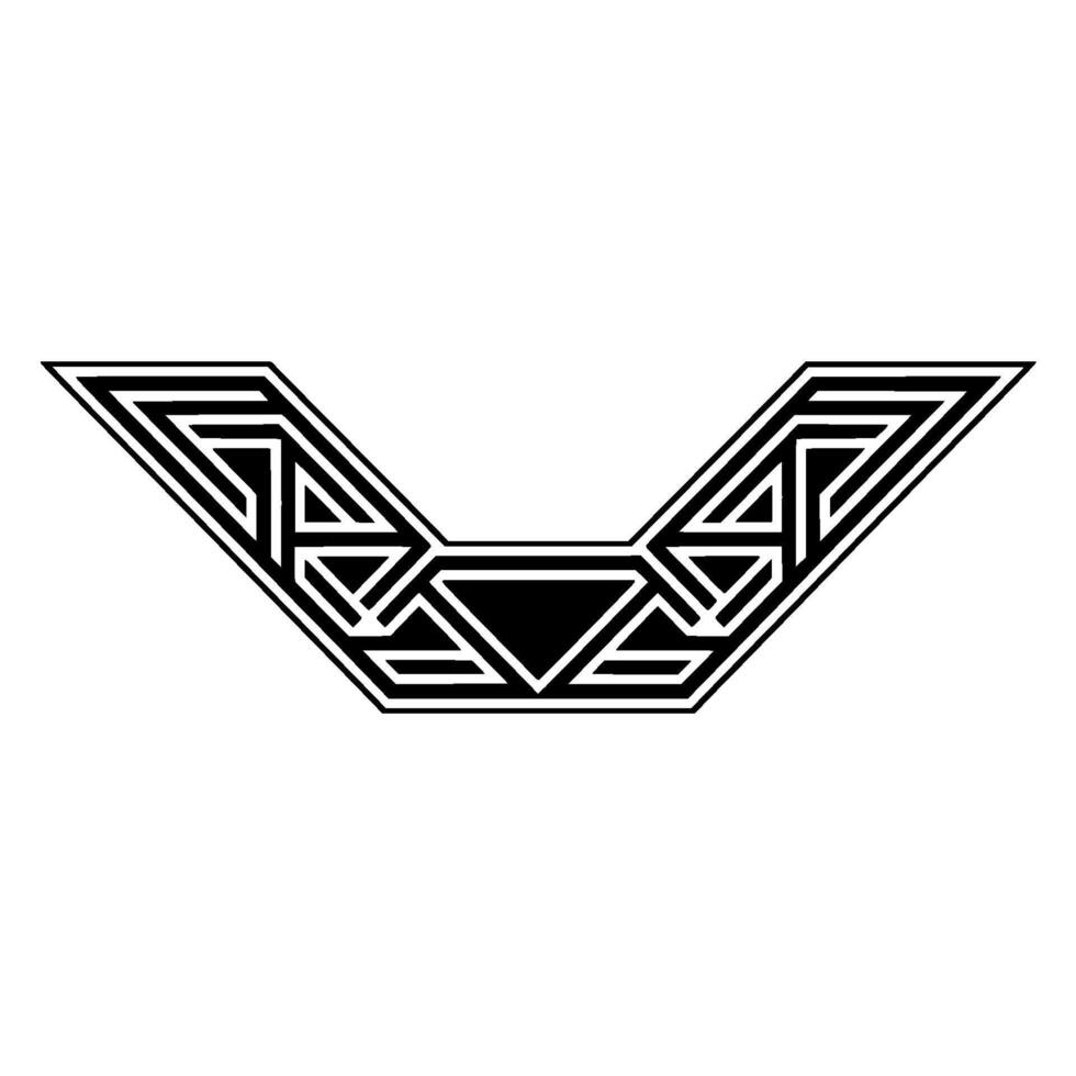 Geometric V-Shape, Minimalist , Abstract Emblem vector
