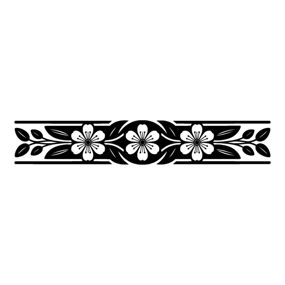 Elegant Floral Border, Vintage , Decorative Element, alternate version 129 vector