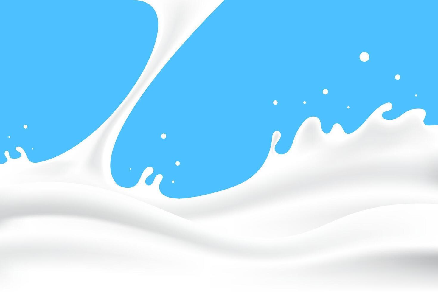 white liquid splash on blue background vector