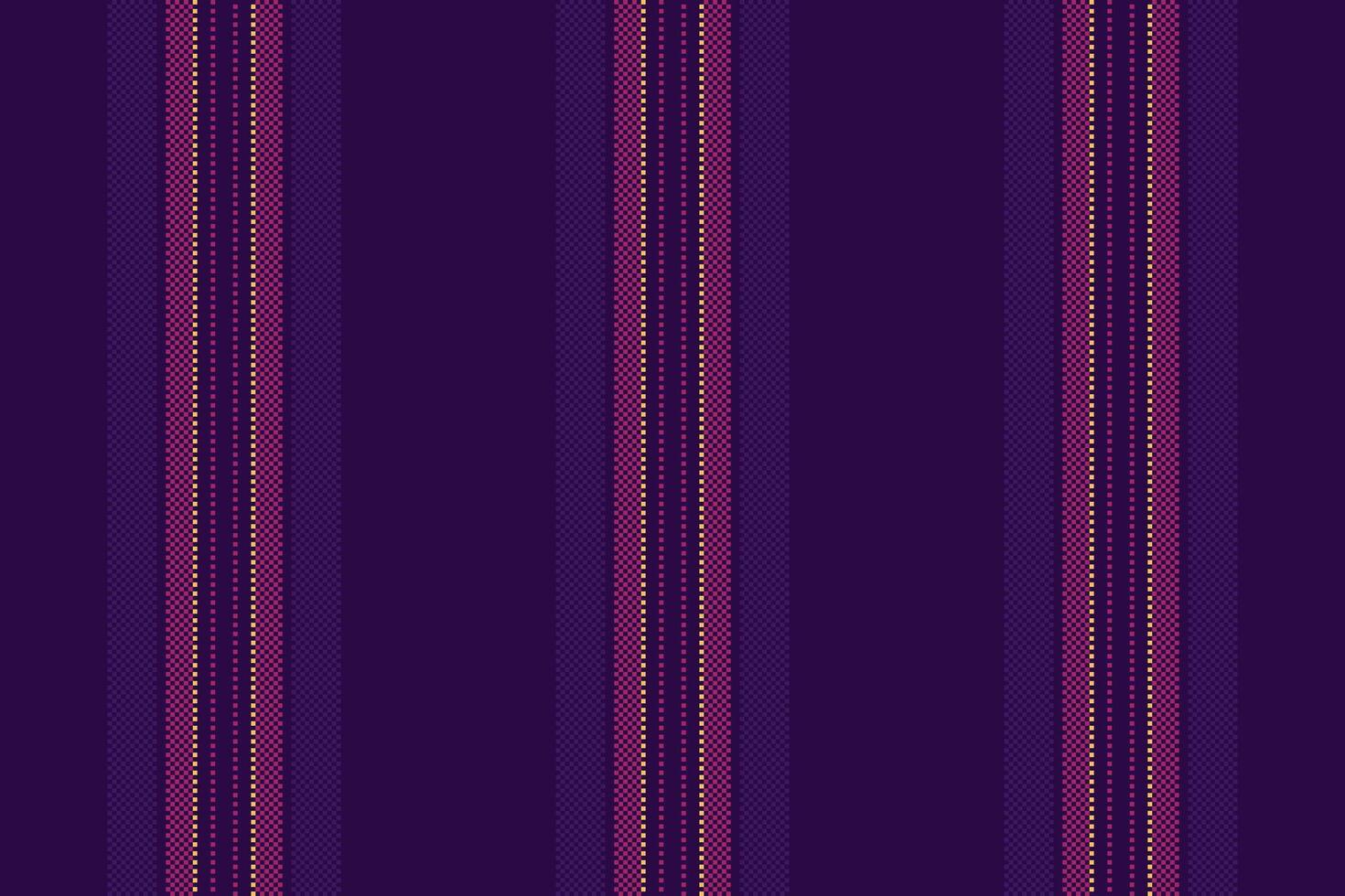 Iolded textile vertical fabric, ornament lines background seamless. Sull texture pattern stripe in dark and violet colors. vector