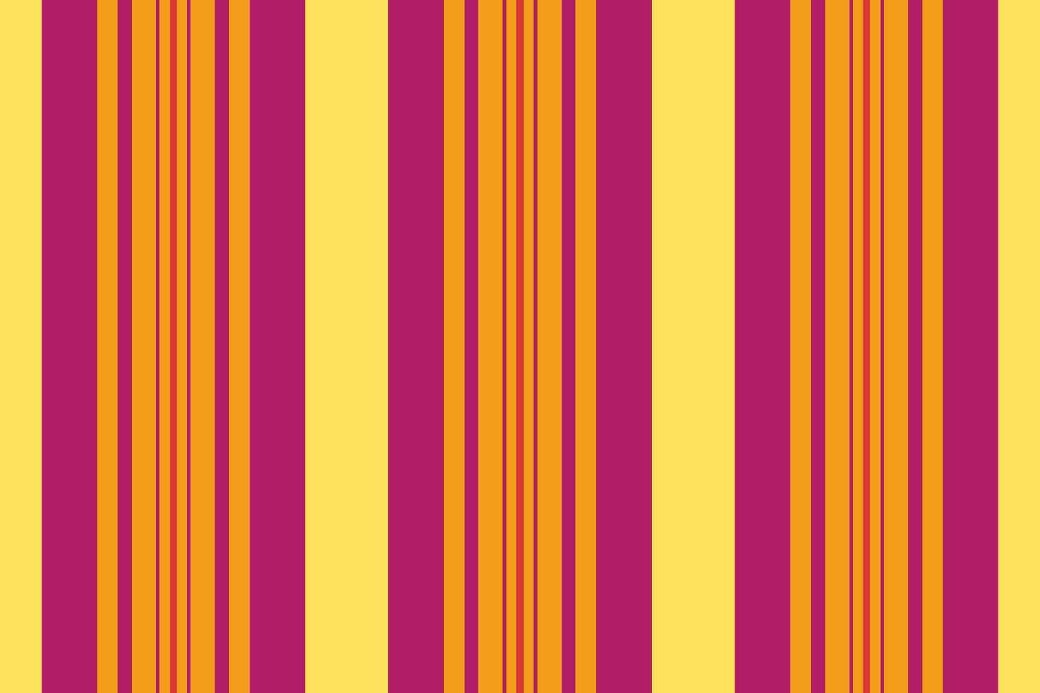Royalty stripe seamless pattern, cover background lines textile. Mature fabric vertical texture in pink and amber colors. vector
