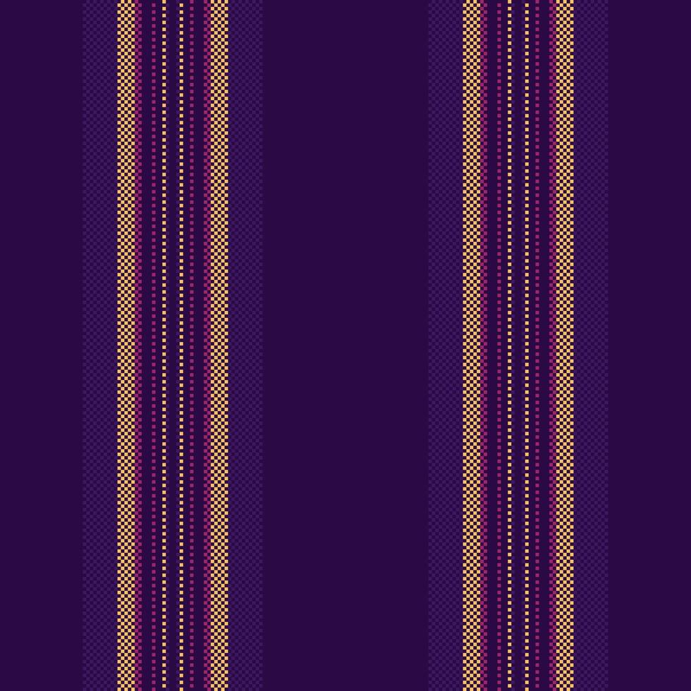 Long background pattern stripe, brazil fabric lines . Cut out vertical seamless texture textile in dark and violet colors. vector