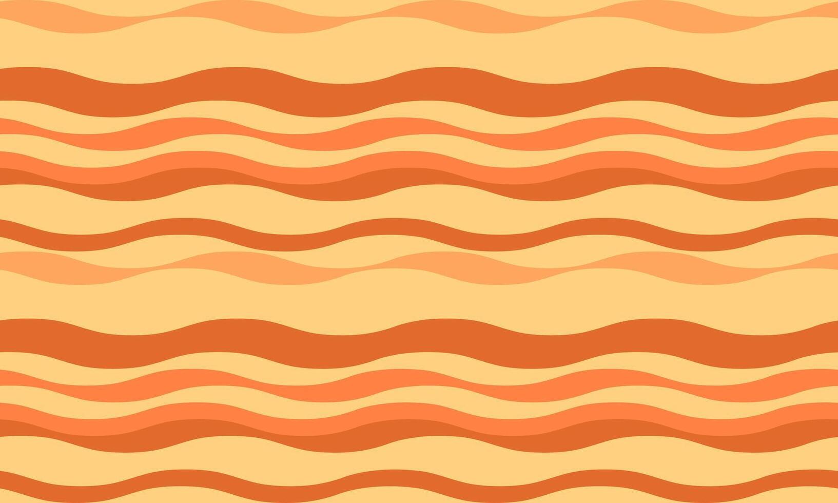 Vibrant, wavy stripes in warm sunset hues create a cheerful, retroinspired pattern perfect for backgrounds, textiles, or website designs. vector