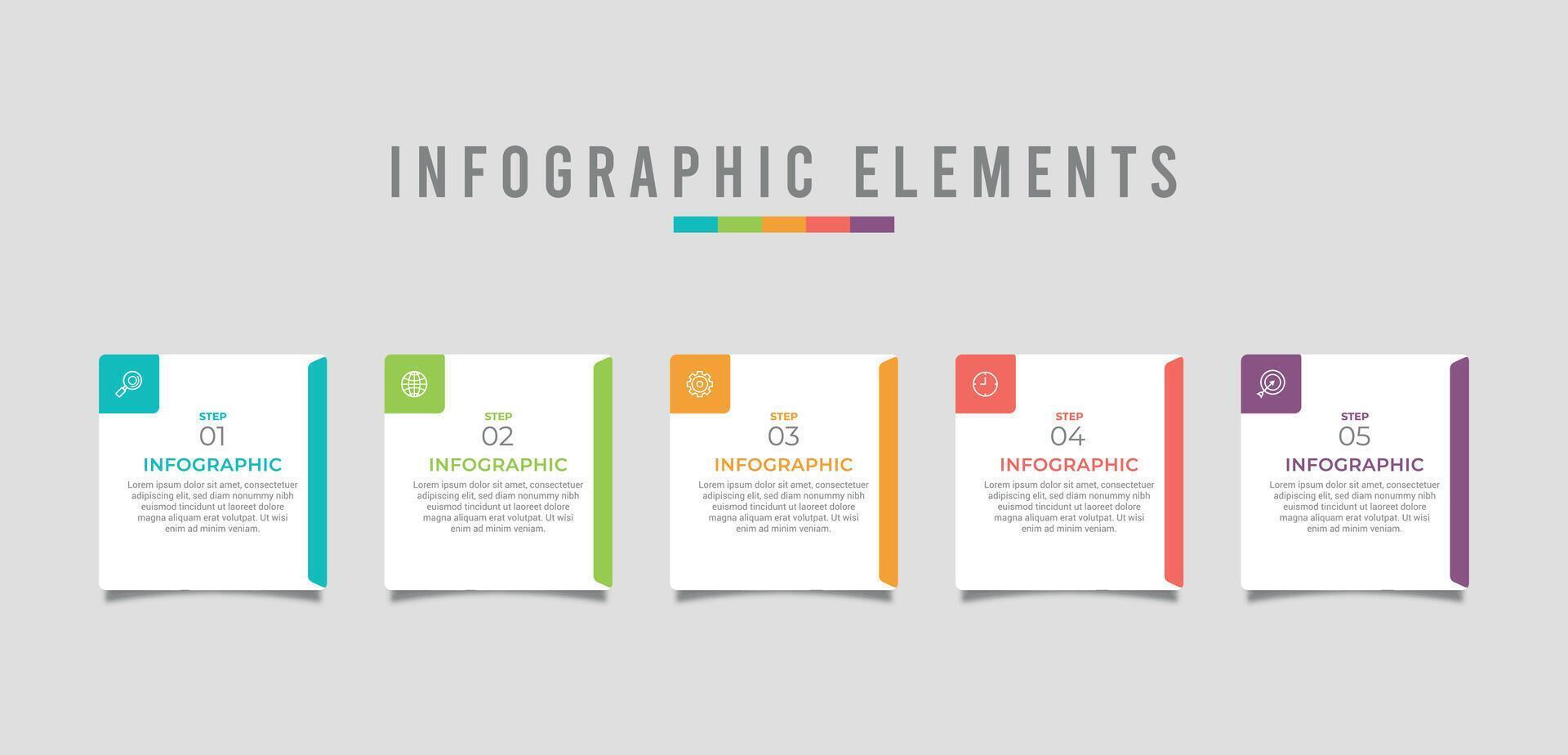 Business infographic design can be used for workflow layout, diagram, annual report. illustration. vector