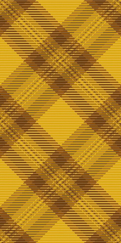 Sexual pattern plaid, gift tartan textile seamless. Pixel fabric check background texture in amber and orange colors. vector