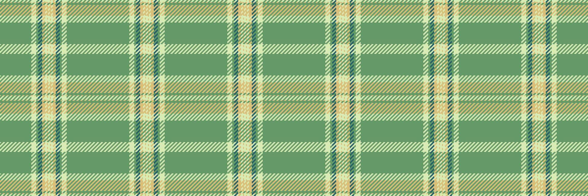 Scratched background textile , international plaid check seamless. Invitation fabric tartan texture pattern in green and light colors. vector