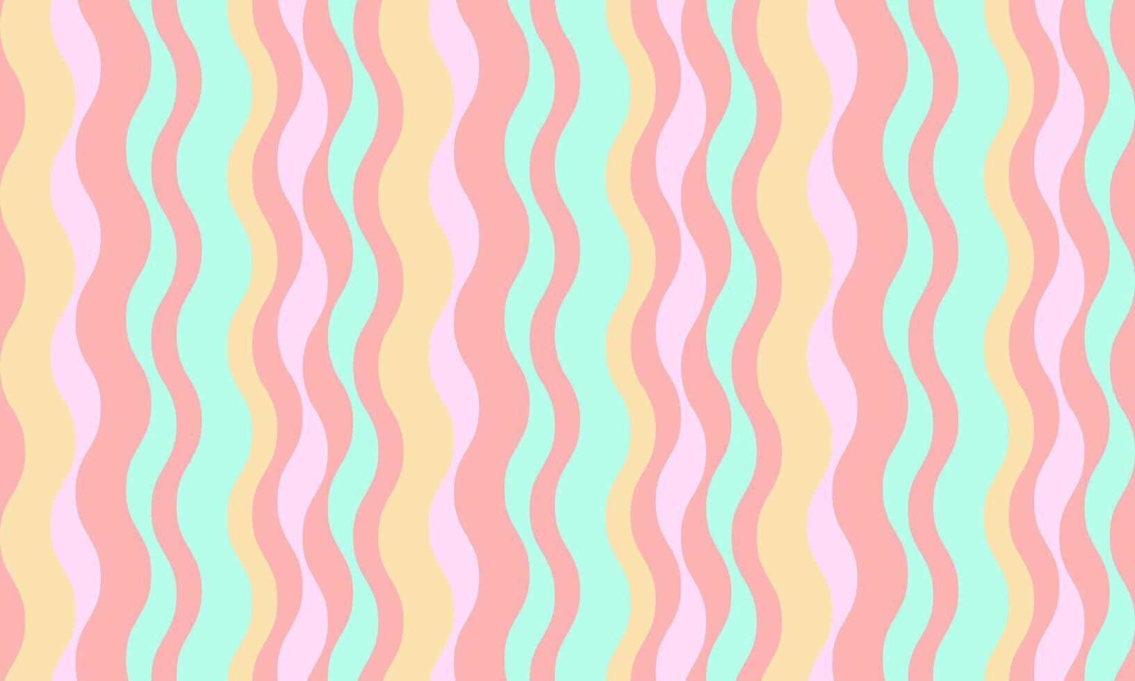 Vibrant pastel wavy stripes pattern. Perfect for backgrounds, textiles, packaging, or any project needing a playful, retroinspired design. Evokes feelings of joy and nostalgia. vector