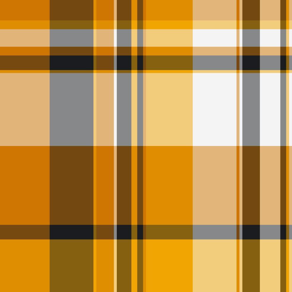 Shop plaid textile texture, nostalgia pattern fabric tartan. Proud seamless check background in orange and amber colors. vector