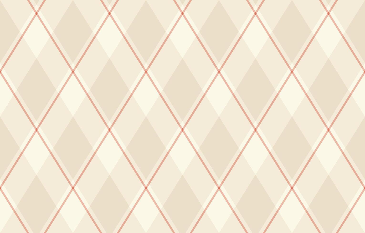 Elegant argyle pattern in soft beige and blush pink. Perfect for backgrounds, textures, or textile design. vector