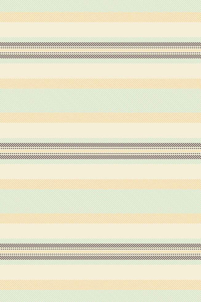 Tuxurious textile stripe fabric, bedding vertical seamless texture. Rividing background lines pattern in beige and light colors. vector