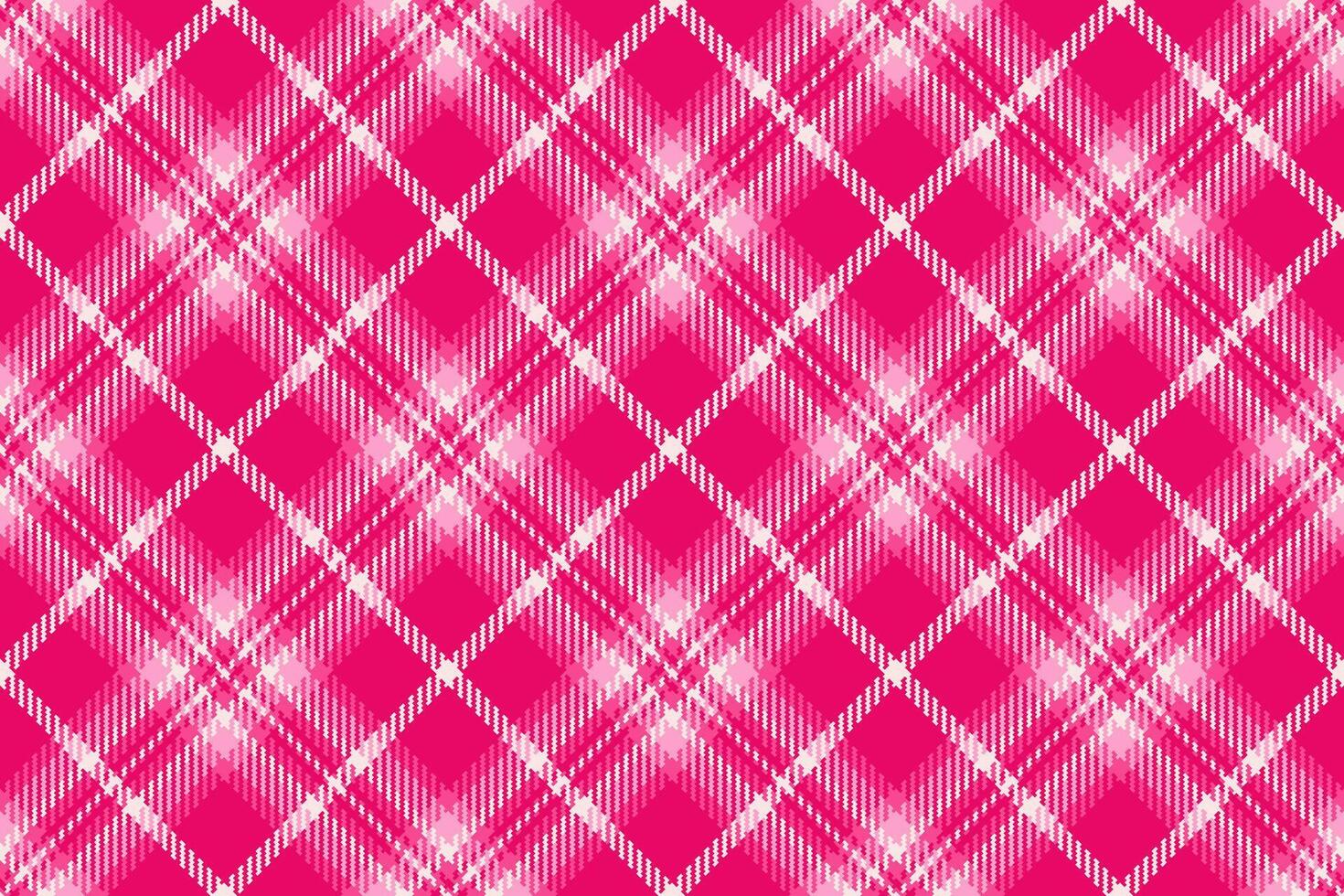 Vibrant pink tartan pattern background. A classic textile design, perfect for fashion, holiday themes, or creative projects. Adds a pop of color and texture vector