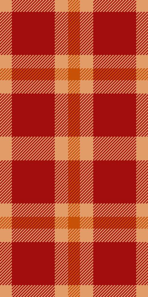 Vibrant autumnal plaid pattern in warm red and orange hues. Perfect for fallthemed designs, textiles, and seasonal branding. vector