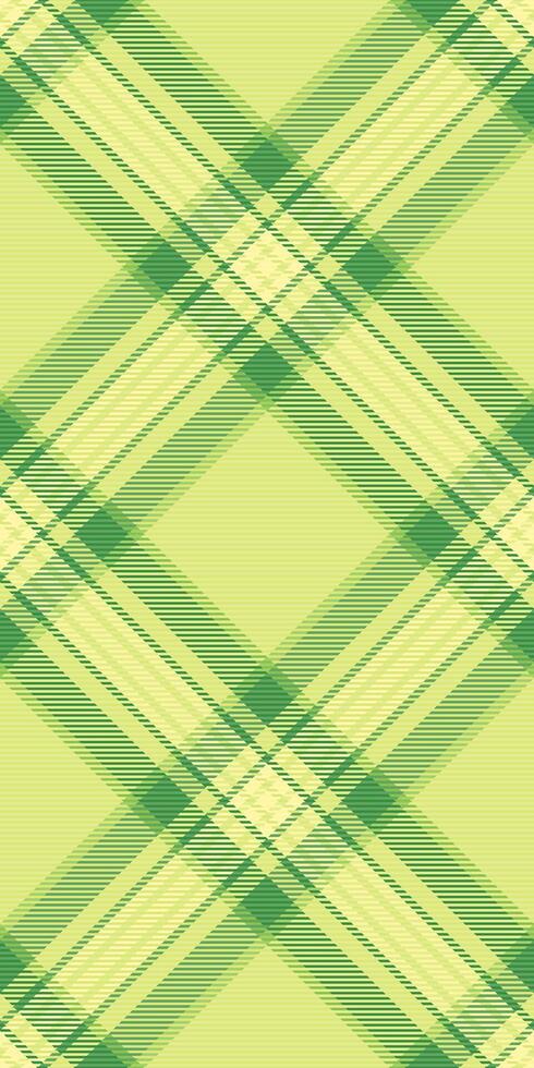 Equal plaid background pattern, cool fabric texture. Rural textile check seamless tartan in lime and green colors. vector
