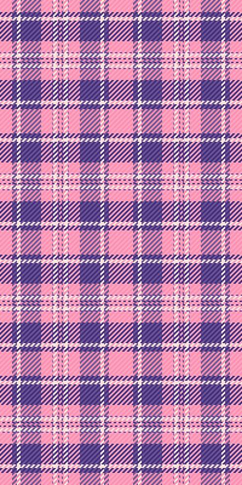 Clan pattern fabric , production check plaid seamless. Trend tartan textile texture background in indigo and red colors. vector