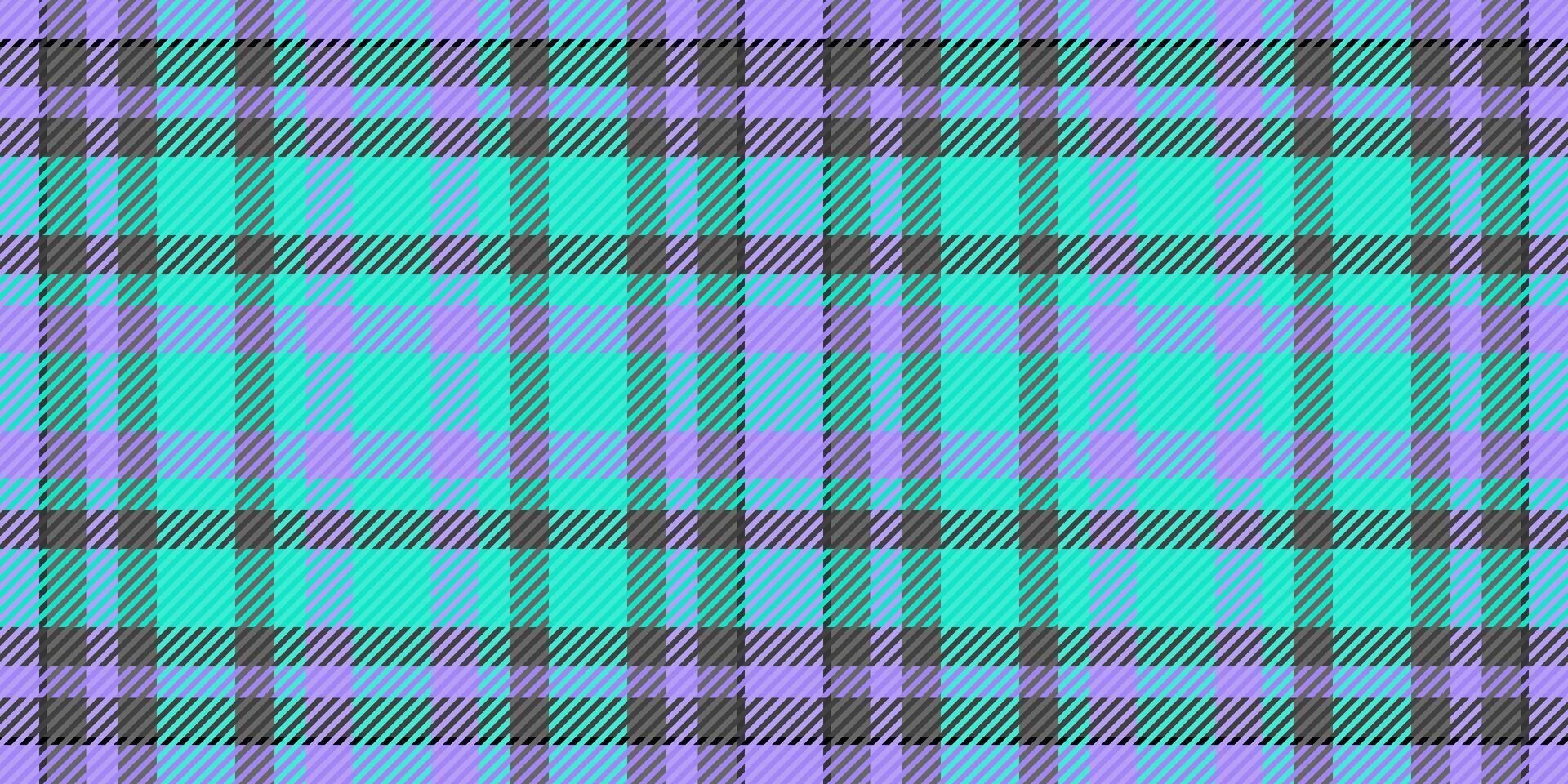 Vibrant pastel plaid pattern in teal, purple, and gray. Perfect for textile design, fashion, website backgrounds, or any project needing a cheerful, modern texture. vector