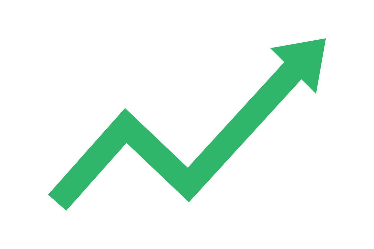 Growing business green arrow vector