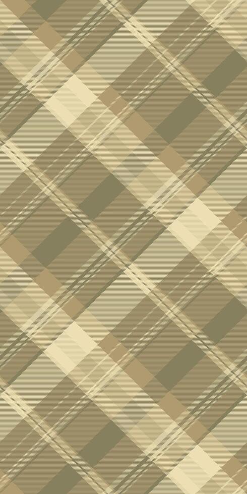 Subtle neutral plaid pattern in beige and olive tones. Elegant, versatile texture ideal for website backgrounds, textile design, or packaging. Conveys a sense of calm and sophistication. vector