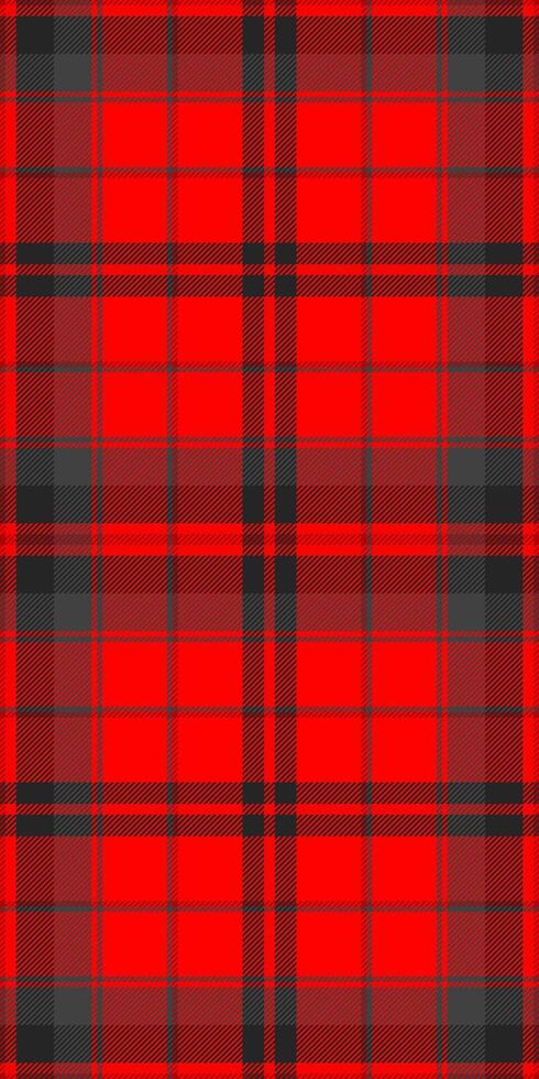 Hippie plaid fabric texture, sketching tartan textile . Patterned background seamless check pattern in red and black colors. vector