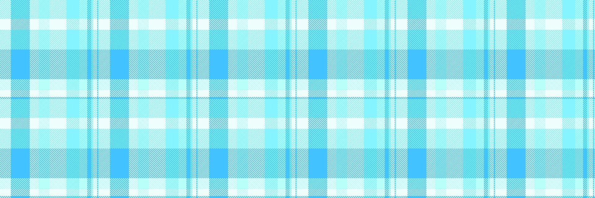 Collection pattern tartan fabric, skirt seamless background . Plank plaid check textile texture in cyan and azure colors. vector