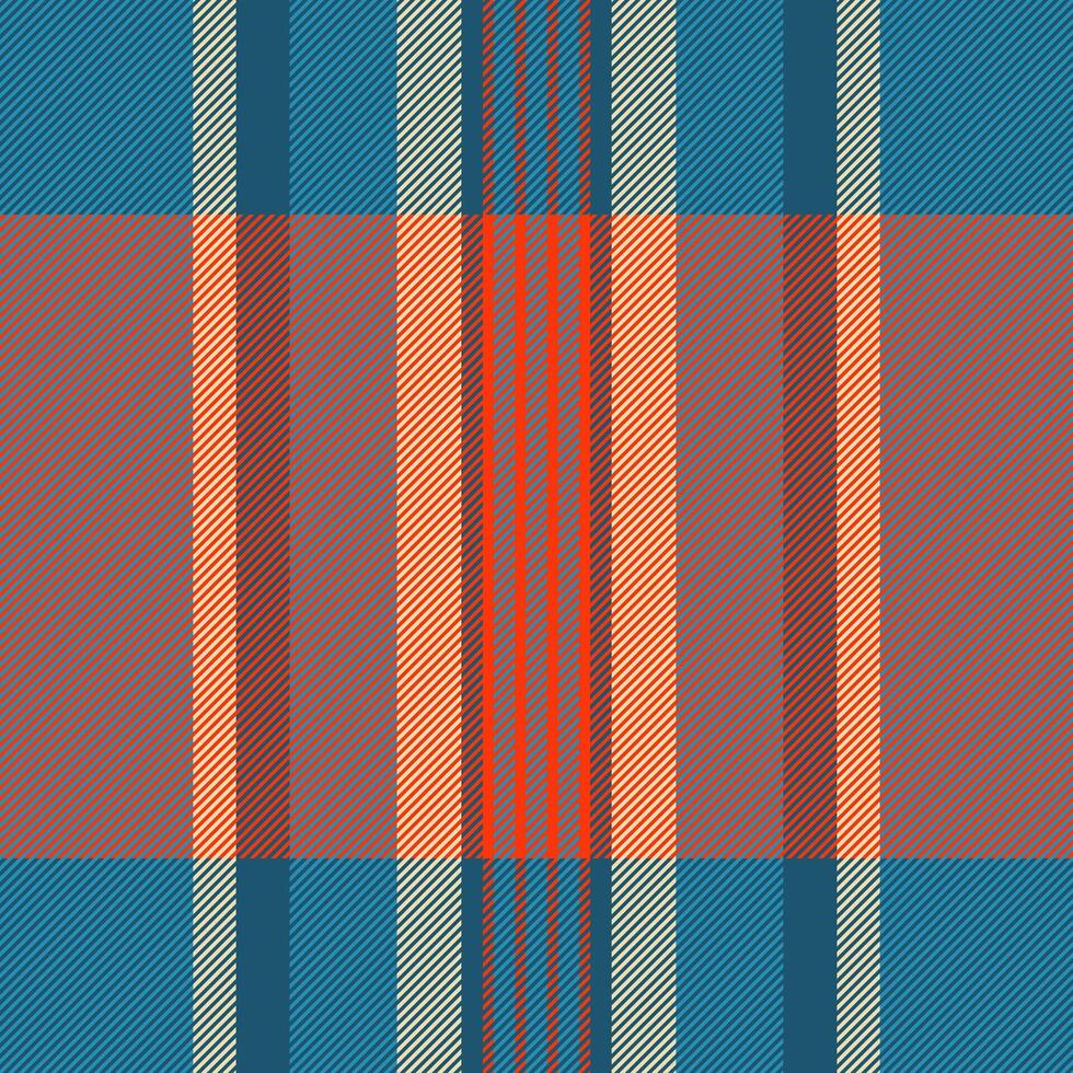 Vibrant plaid pattern in teal, orange, and brown hues. Ideal for textile design, fashion, or website backgrounds. This seamless texture offers a modern yet classic feel, evoking warmth and style. vector