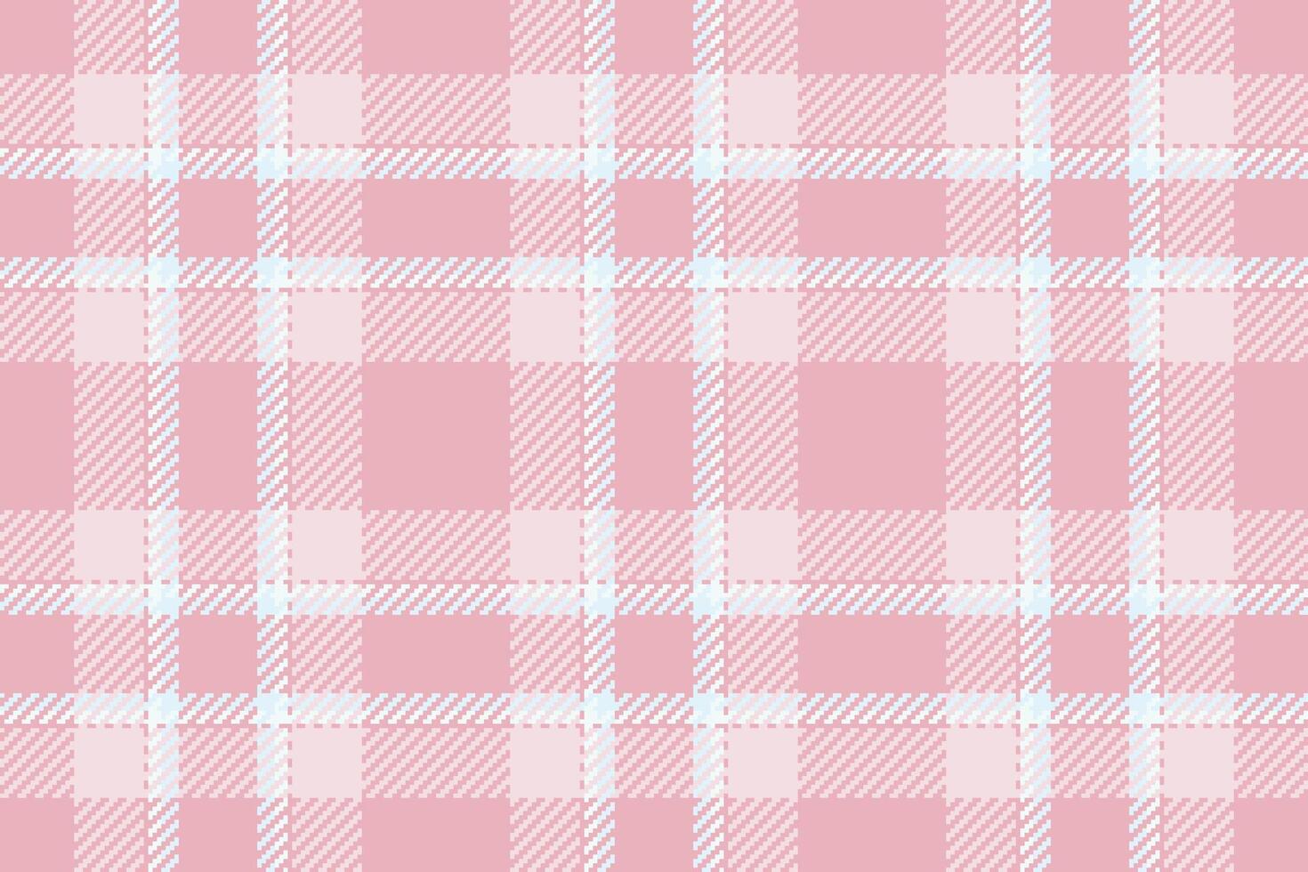 Pastel plaid pattern in pink and light blue hues. Textile design with a traditional aesthetic. Use for backgrounds, textures, fabric design, or festive crafts. vector