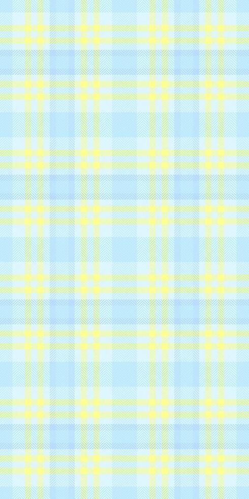 Pastel blue and yellow plaid pattern. Perfect for backgrounds, textiles, or stationery designs. Evokes feelings of serenity, joy, and childhood. vector