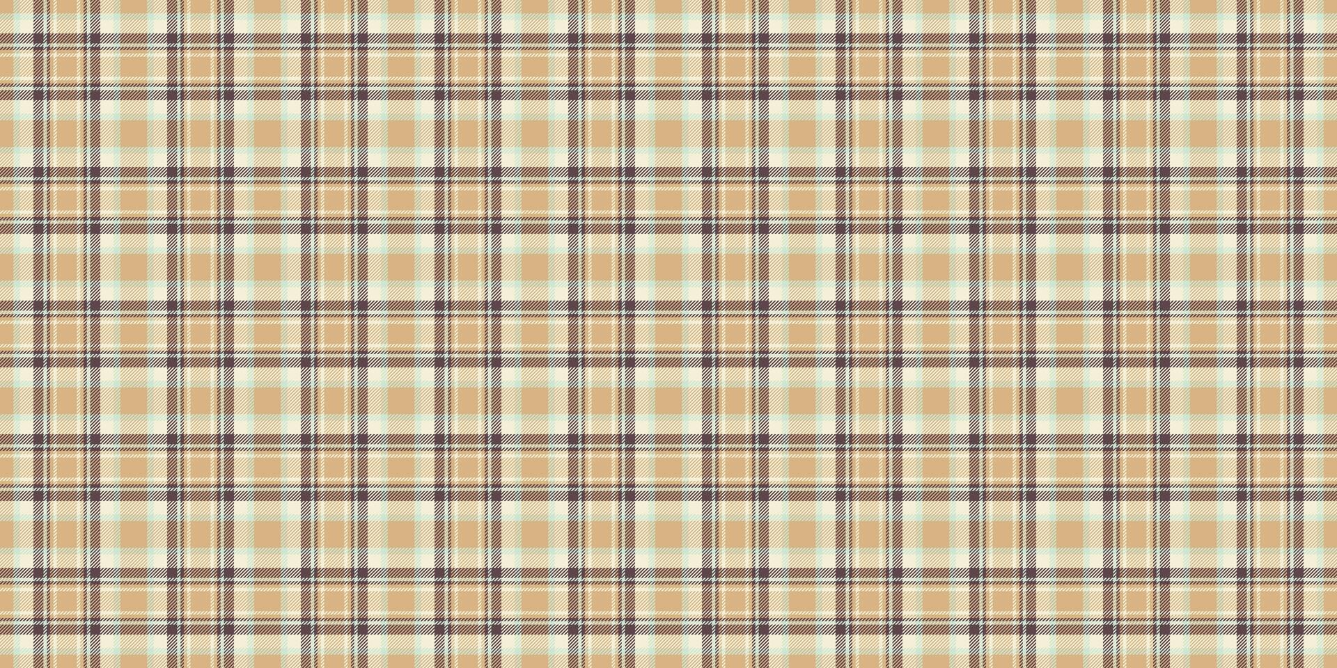 Jersey check textile pattern, platform fabric background seamless. Floor texture tartan plaid in orange and beige colors. vector
