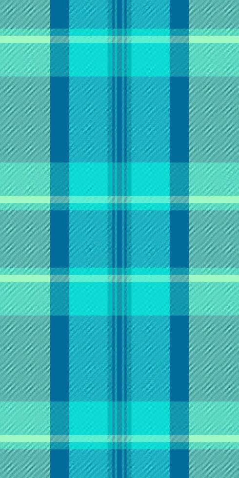 Vibrant teal and mint plaid pattern. Perfect for textile design, website backgrounds, or any project needing a fresh, modern aesthetic. vector